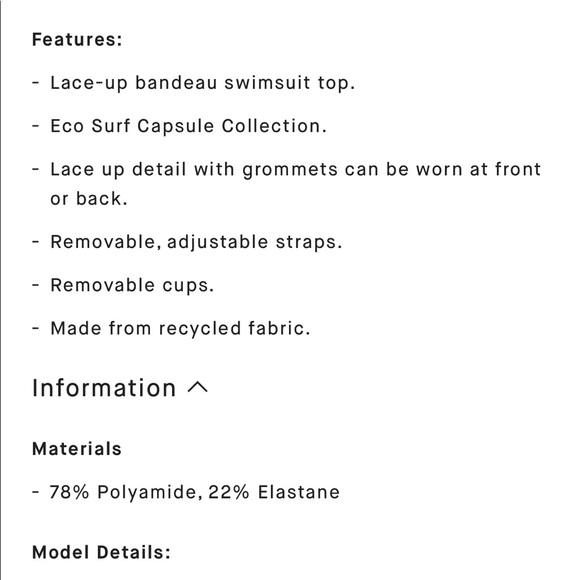 EUC - Billabong Onyx Wave Bandeau Bikini Top Sz M - Picture 5 of 5